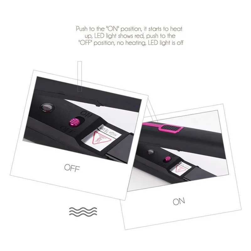 Professional Hair Straightener Negative Ion Care Hair Style Tools Fast Heating Hair Iron Curler 2 in 1 Hairdressing Appliance W250610