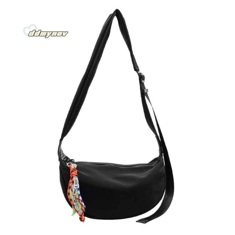 New Canvas Casual Dumpling for Women 2025 Spring Summer Korean Fashion Trendy Single Shoulder High-end Simple Crossbody Bag ddmynov
