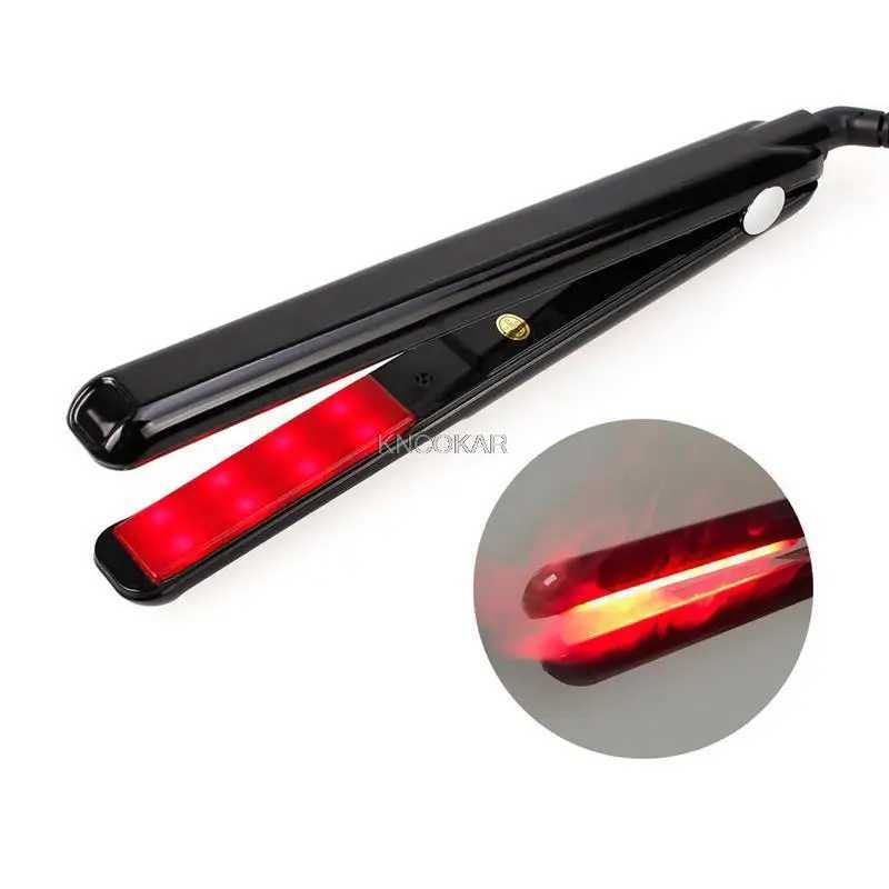 Hot Sale Ultrasonic Infrared Hair Care Iron Recovers The Damaged Hair LCD Display Hair Treatment Styler Cold Iron Straightener W250610
