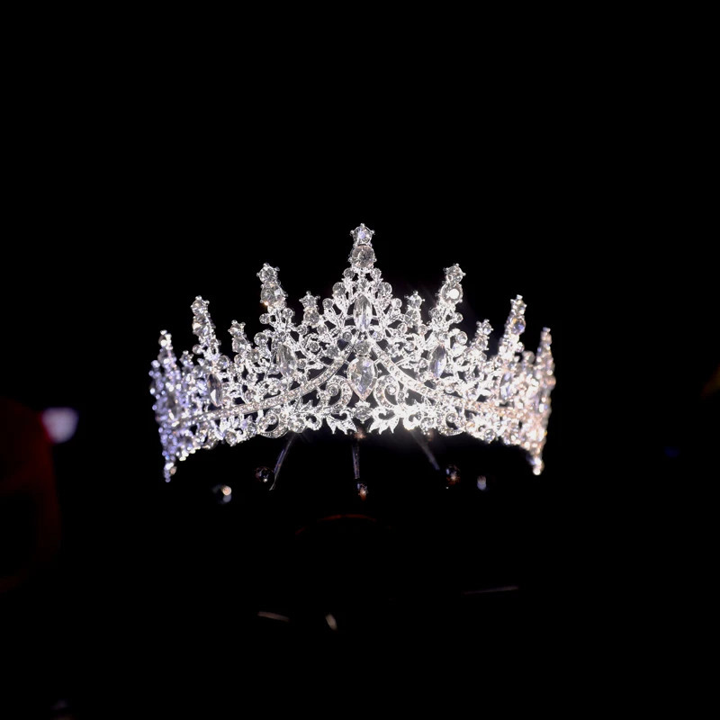 1 Piece Brides Hair Accessory ious Rhinestones Elegant Wedding Headgear Jewelry Banquet Birthday Gift Baroque Crown 250610