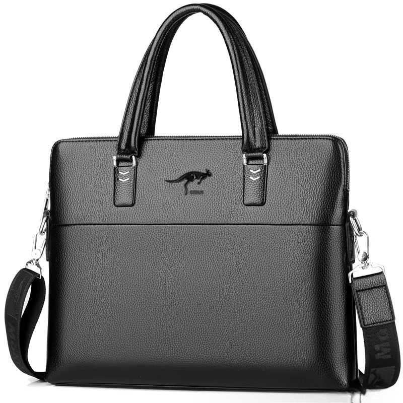 2025 New Shoulder Bag Crossbody Bag Mens PU Leather Horizontal Style Mens Backpack Business Document Leather Bag Briefcase W250610