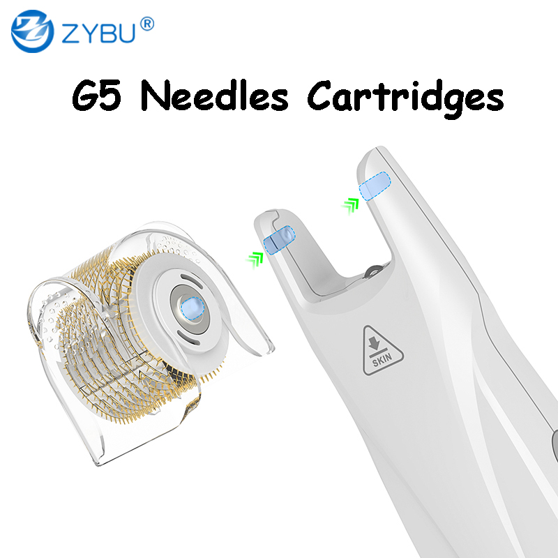 10Pcs Cartridges Bio Roller G5 Replace 540 Titanium Needle 0.25mm 0.5mm 1.0mm 1.5mm 2.0mm EMS Derma Roller Head Microneedle Stamp Dermapen G5 Device A