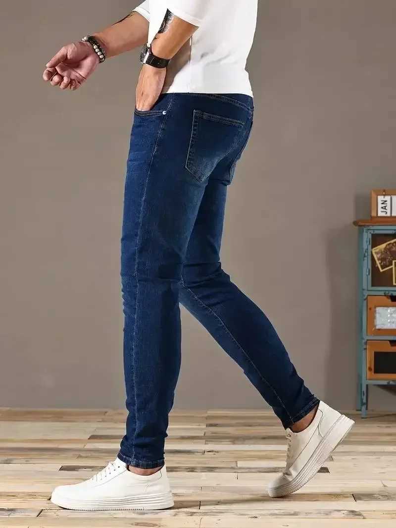 2025 Spring New Mens Slim Fit Classic Skinny Jeans Casual Street Style Casual Mens Skinny Jeans Male Slim Fit Pencil Denim Blue M250610