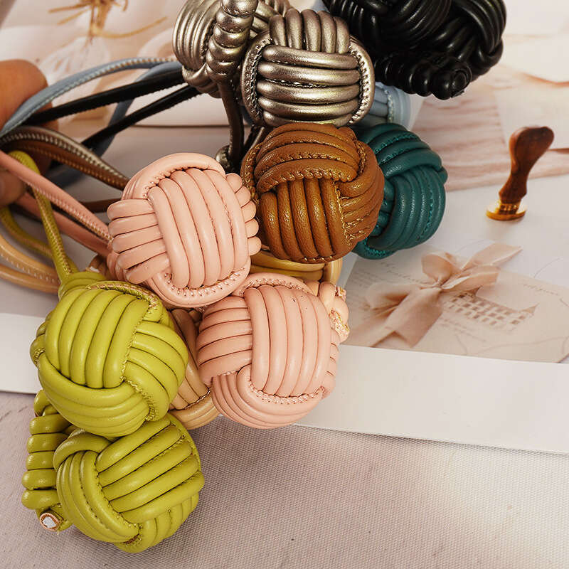 2025 New Korean Style Snowball Pendant Handwoven Ball Versatile Women's Accessory High-end Bag Charm