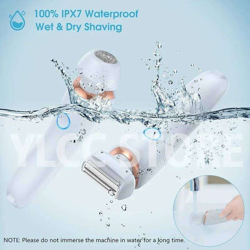 Electric Razors Women 2 In 1 Bikini Face Shavers Hair Removal for Underarms Legs Ladies Body Trimmer IPX7 Waterproof