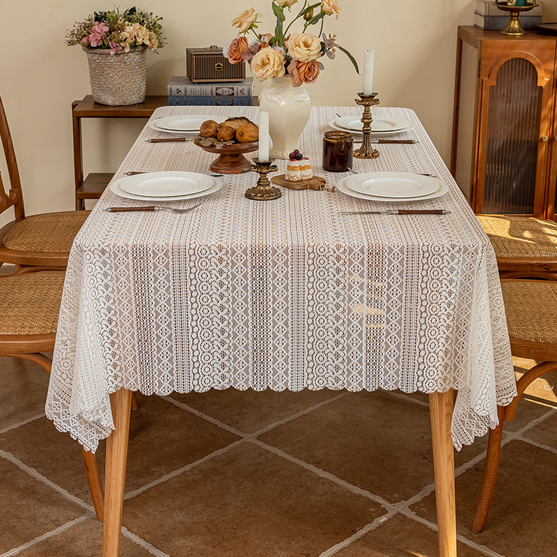 Lace tablecloth, dustproof decorative coffee tablecloth, home tablecloth L2D801