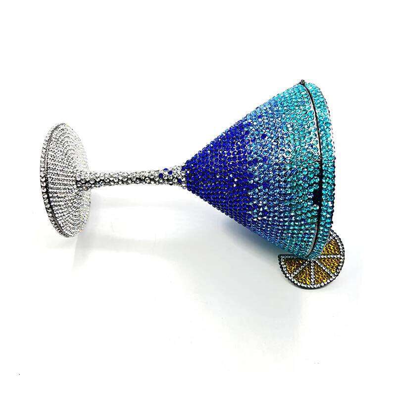 Designer Luxury Lady Goblet Shaped Crystals Evening Clutch Purse Bags Women 2024 Dias Metal Purses And Handbags Wedding Party Day Clutches