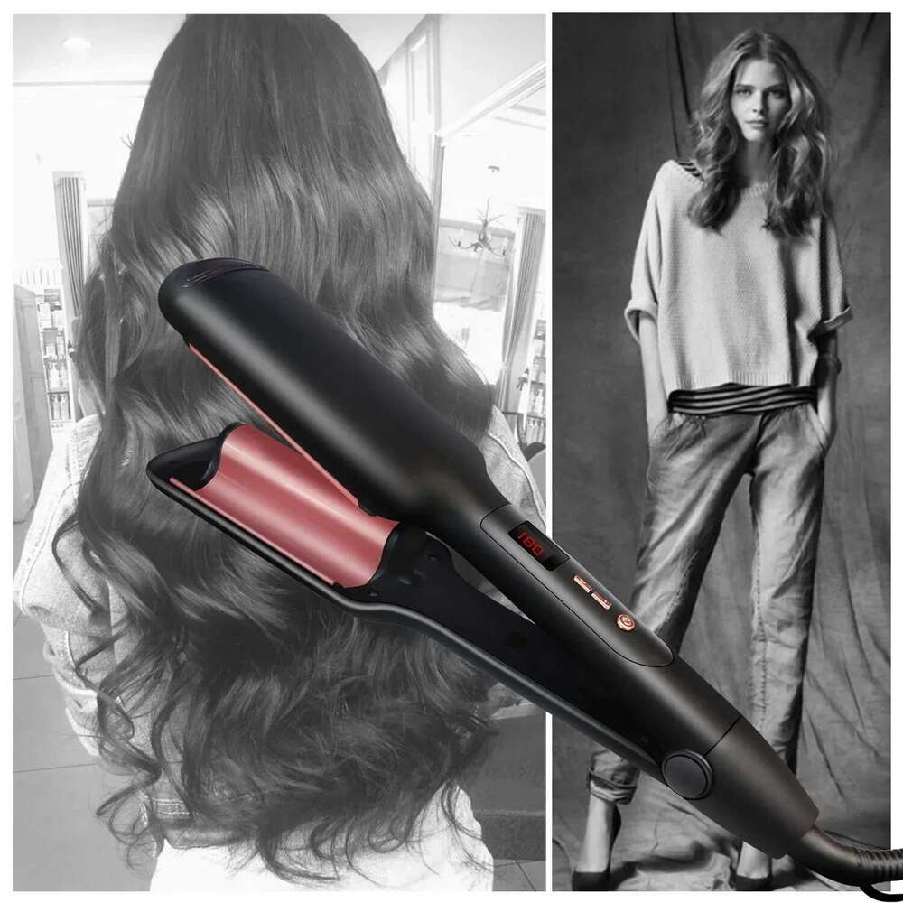 Professional Styler 3 Barrels Big Wave Curling Hair Curlers Crimping Iron Fluffy Waver Salon Styling Tools