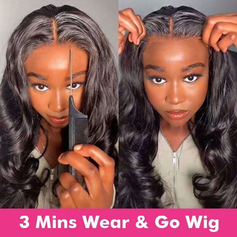 Glueless Body Wave Front Human Hair 13x6 Frontal Wig 7x5 HD Transparent Lace Closure Wigs Sale