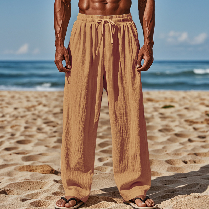 pants for men, thin design, sweat absorbing, breathable, loose fit, sports pants, summer casual pants