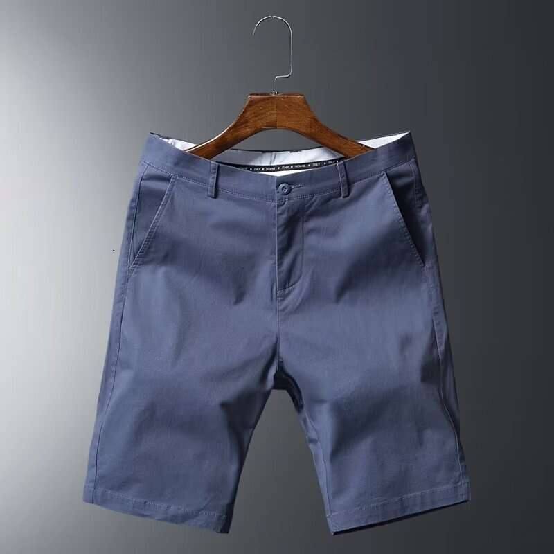 Summer Combed Cotton Cool Shorts Thin Casual Trendy Brand Five-Point Men's Mid-Length Dress Pants B5