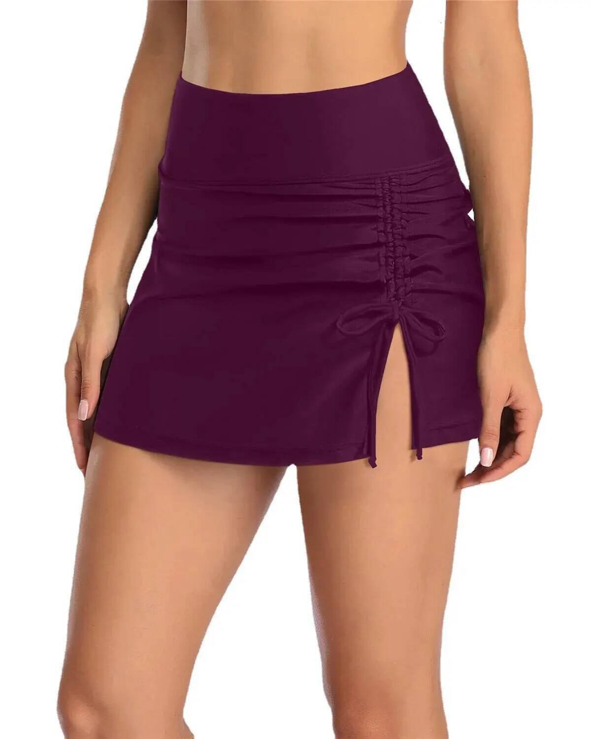 2024 New European and American Sexy Ladies Solid Color Swimming Trunks Hot Bikini Swimwear