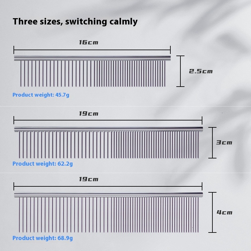 Pet Stainless Steel Rake Cats Cat Grooming for Removing Loose and Knots Dog Hair Comb Magic Tool