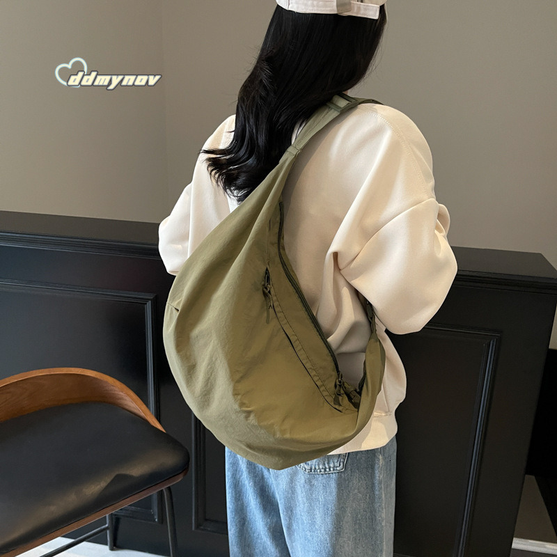 Crossbody for Women, Ins Style, Lightweight, Large Capacity, Dumpling High Appearance, Simple Solid Color, Shoulder Bag, Class Bag ddmynov ddmynov