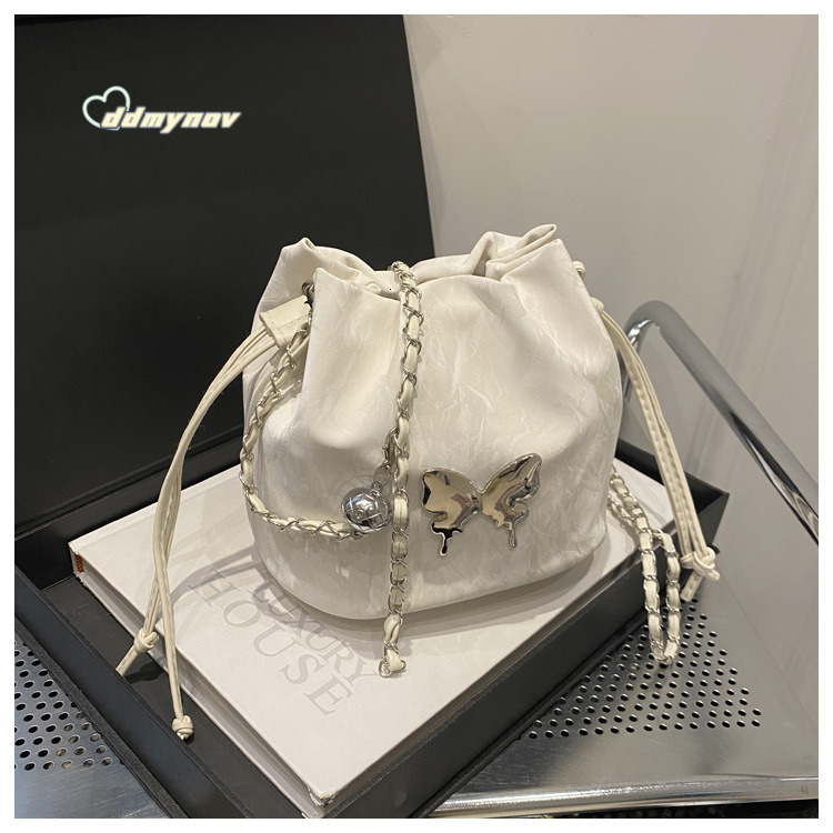 Summer Small for Women 2024 New Design Sense Niche Designer Chain Crossbody Fashion Bucket Bag ddmynov