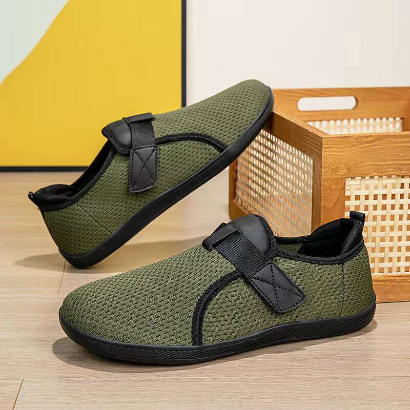 High Quality Wide Toe Casual Shoes Lightweight Breathable Large Size Men's Fiess Sneakers