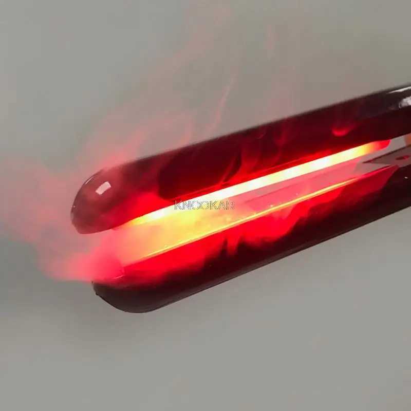 Hot Sale Ultrasonic Infrared Hair Care Iron Recovers The Damaged Hair LCD Display Hair Treatment Styler Cold Iron Straightener W250610