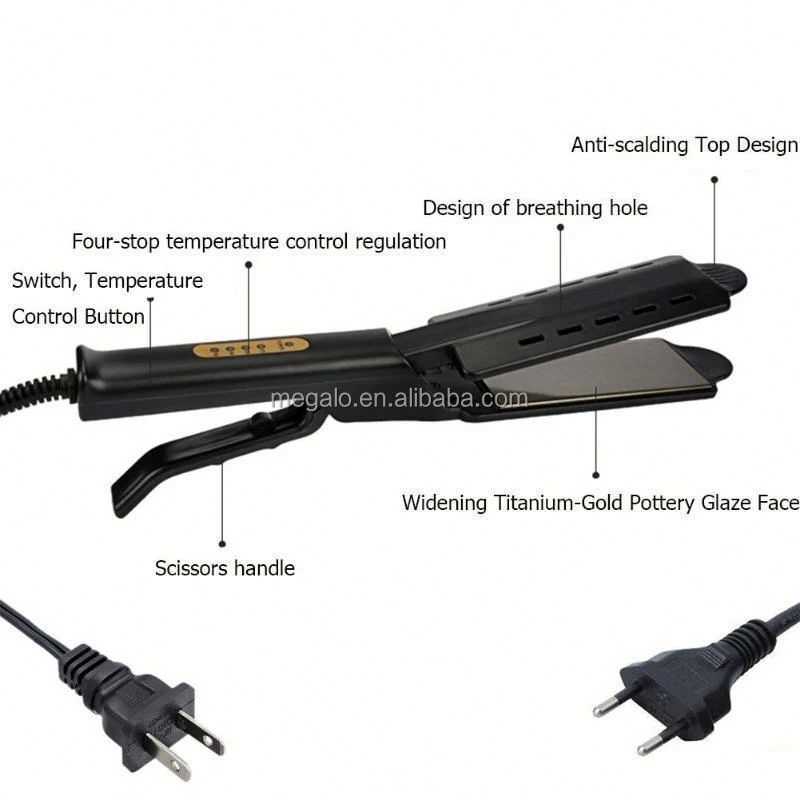 Hair straightener with steam function Electric LCD back Hot Sale steam dry flat iron professional hair straightener W250610