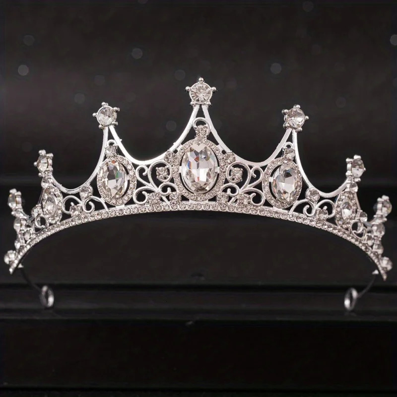 Baroque Crystal Tiaras And Crowns For Women Party Rhinestone Prom Diadem Bridal Wedding Hair Accessories Jewelry Crown Tiara 250610