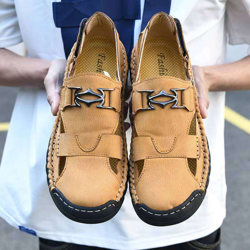 Hot Men's Outdoor Closed-Toe Fashion Large Size Sandals Casual Beach Shoes for Men