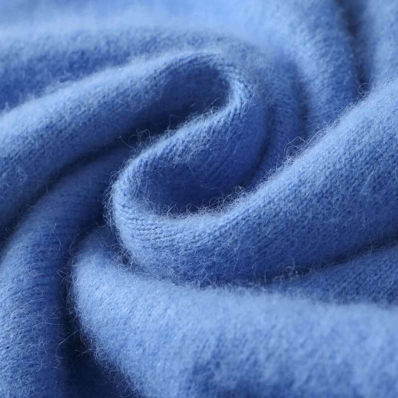 Men's Turtleneck 100% Mink Cashmere 2025 Autumn And Winter Large Size Loose Knitted Sweater Keep Warm Top Men Jumper