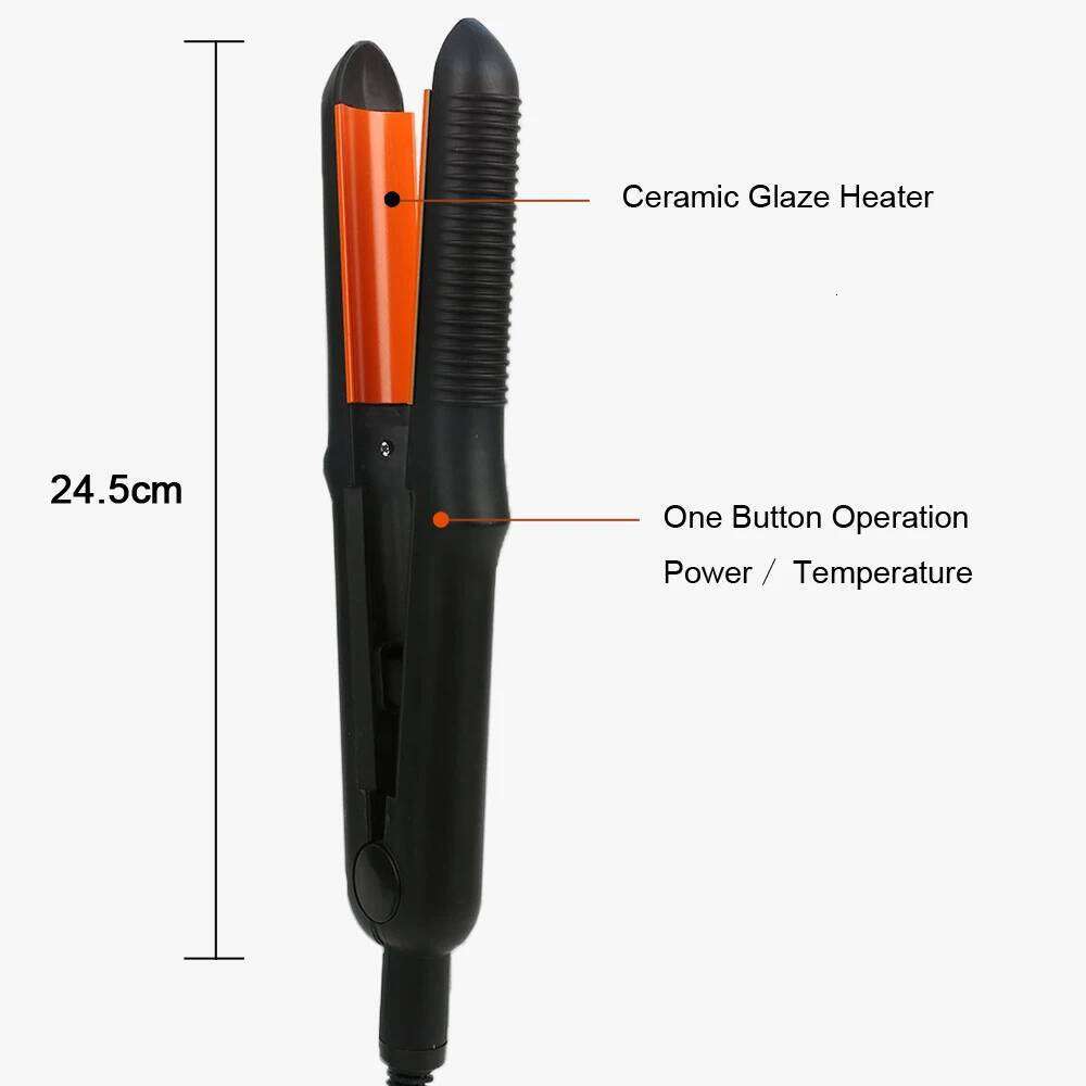 Curler Ceramic Coated Curved Hair Waver PTC Heater Curling Irons Straightener Crescent Plate Fast Heating Flat Iron