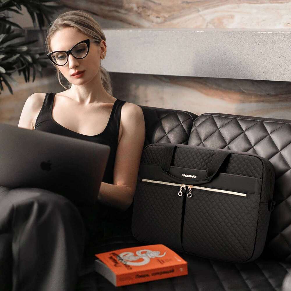 BAGSMART Laptop For Women 15.6 17.3 Inch Book Air Pro 13 15 Case Notebook Pouch Computer Handbag Briefcase Work Bag