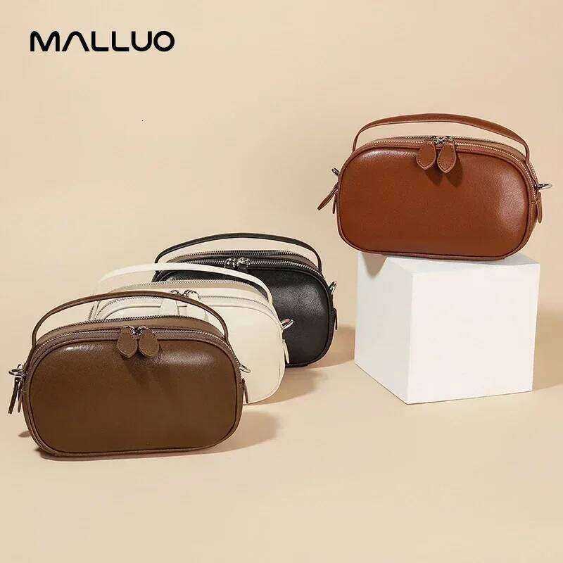 Women Natural Cow Leather Shoulder Bag Ladies Retro Soft Cowhide Handbags Female Fashion Design Cute Crossbody Bags Girls