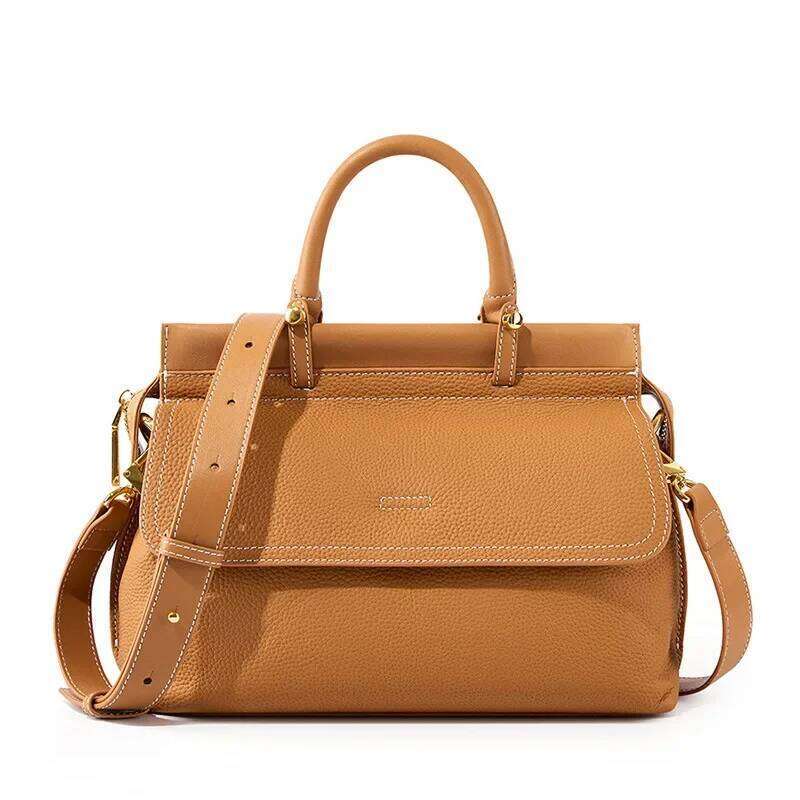 Women's Genuine Leather Crossbody Bags 2024 New Top Layer Cowhide Handbags Women Large Capacity Commute Message Bag