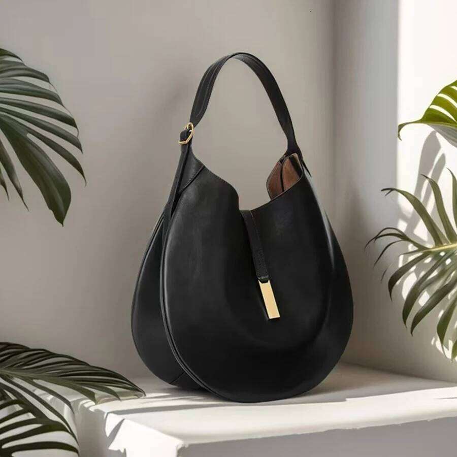 Women's Underarm Suede Splicing Pu Leather Design Dumpling Tote Bag Fashion Brown/Black Shoulder Crescent Handbags Bolsa