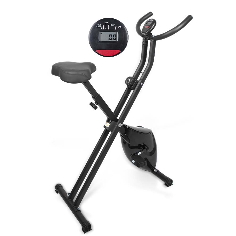 EVOLAND Foldable Exercise Bike - Portable Magnetic Resistance Trainer for HIIT