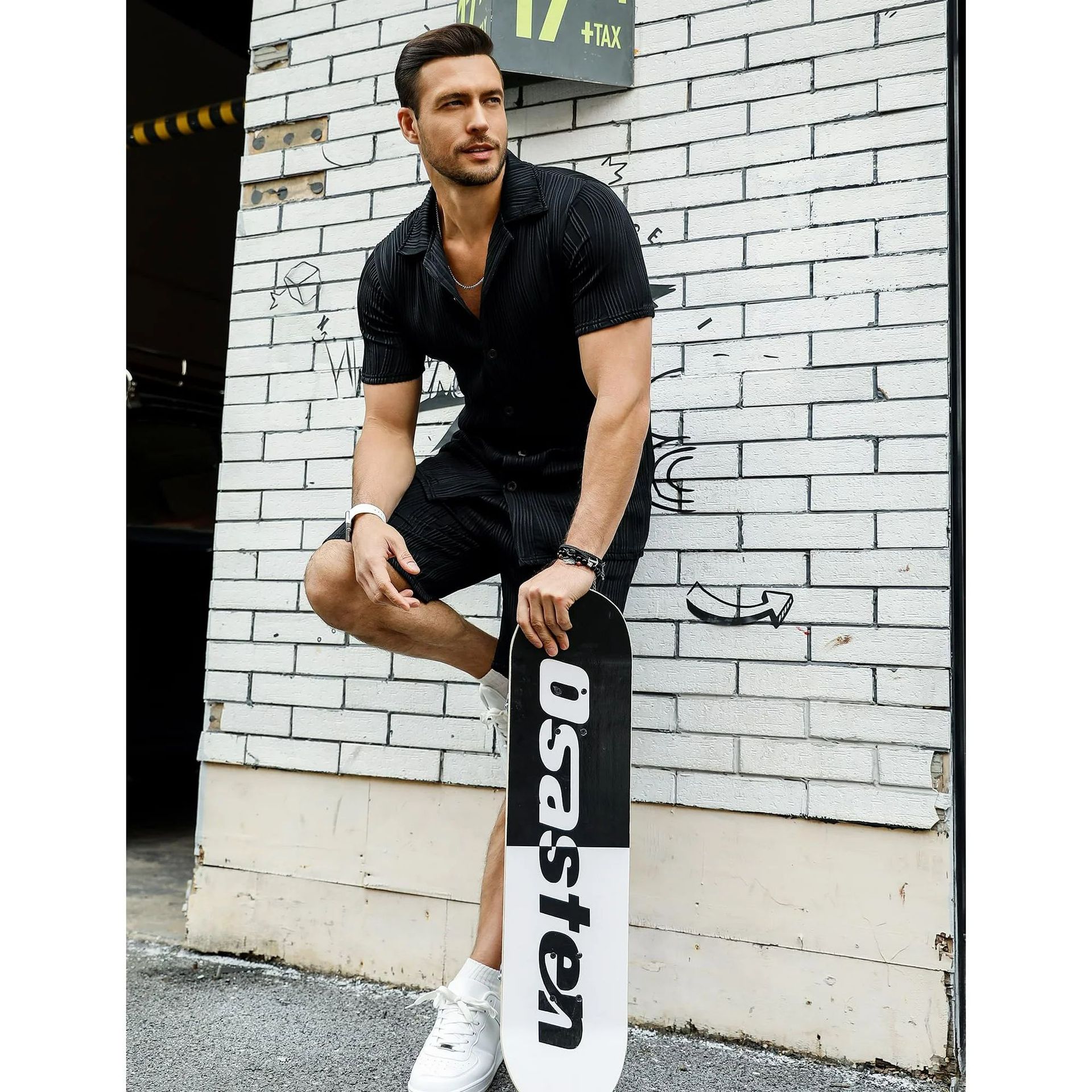 Summer New Tracksuit man Casual Trend Polo Sport Set Tracksuits Luxury Two Piece Set Printed Outfits Cotton Blend Short Sleeve Polo T-shirt And Shorts