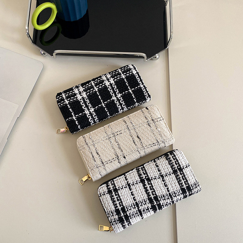 Free Shipping 2025 New Designer Bag Cotton And Linen Single Handle Women's Wallet Long, Exquisite And Practical Card Bag High-quality Trendy Coin