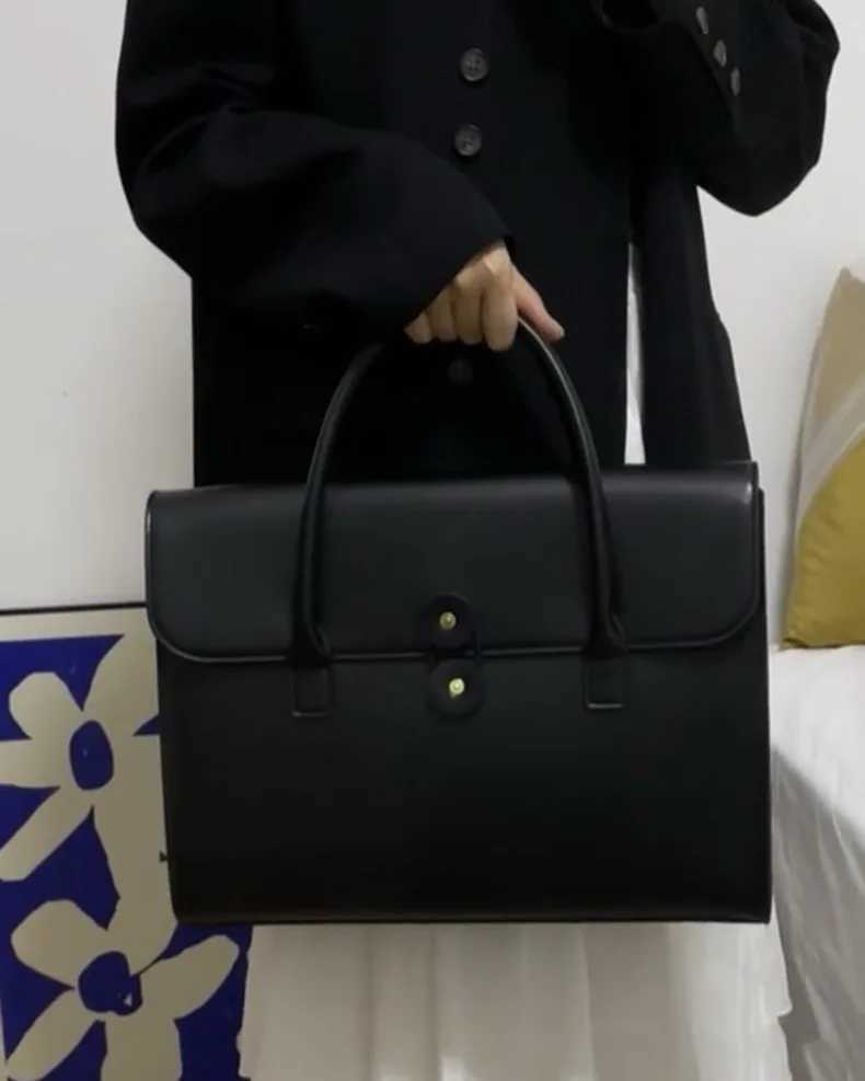 Vintage Women Laptop Briefcase 16 inches Computer Bag Business Document Organizer Ipad Totes Pu leather Ladies Handbag black W250610