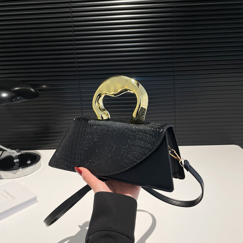 Free Shipping New Designer Bag For 2025 Luxury Wallet Niche Designer Bag High-end Crocodile Women's With Hard Handle Fashion Single Shoulder Cros