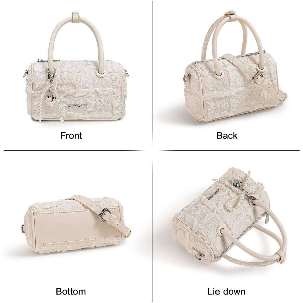 TOUTOU Boston Bowling Bag for Christmas Gift Fashion Cute Original Designer Brand Handbag with Adjustable Long Shoulder Strap