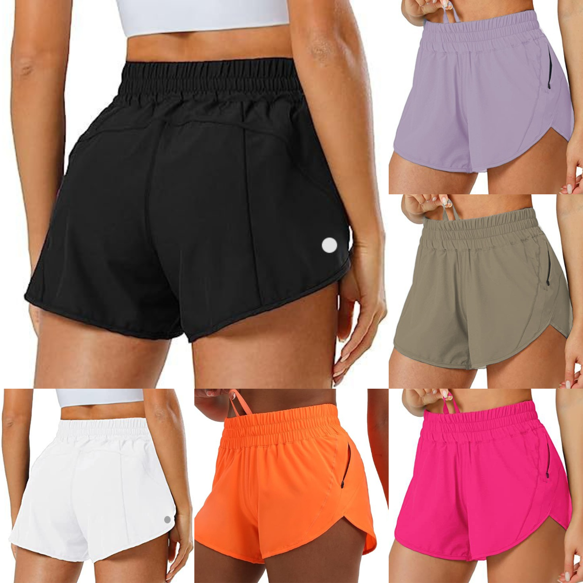 track High Rise Lined 3 inch yoga Workout zipper pockets running hot Shorts Speed up Short Women's High Waisted Running Quick Dry Athletic jump Jogging pants