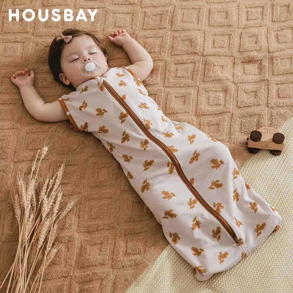 Baby Sleeping Bag Newborn Baby Swaddle Sleeveless Sleep Sack Summer Thin 100% Cotton Soft 2-Ways Zipper Diaper Changing Bag y2506108V9Y
