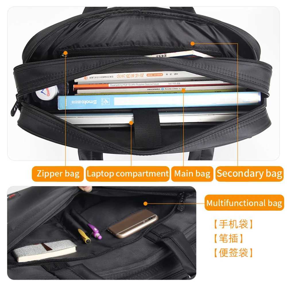 Briefcases For Men Canvas Tote Bag Large Laptop Case 15.6 Inch 17 Inch 14 Inch Computer Bag Work Business Shoulder Office W250610