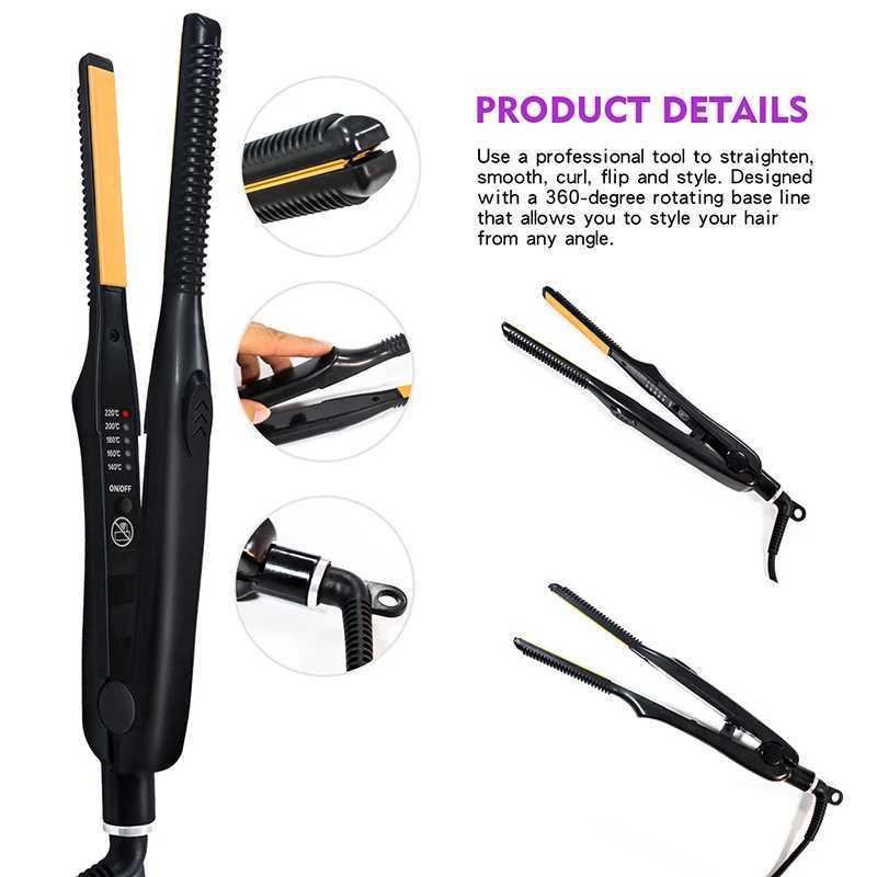 Mini Portable Ceramic Plate 2 in 1 Flat Iron Salon Professional Ionic And Curler Hair Straighteners W250610