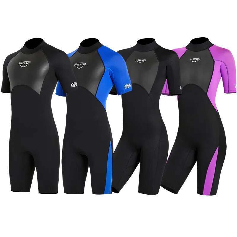 2mm Diving Short Sleeve Warm Wetsuit Large Snorkeling Swimming Cold Proof Thermal Surfing Suit Men Women Shorty Swimwear