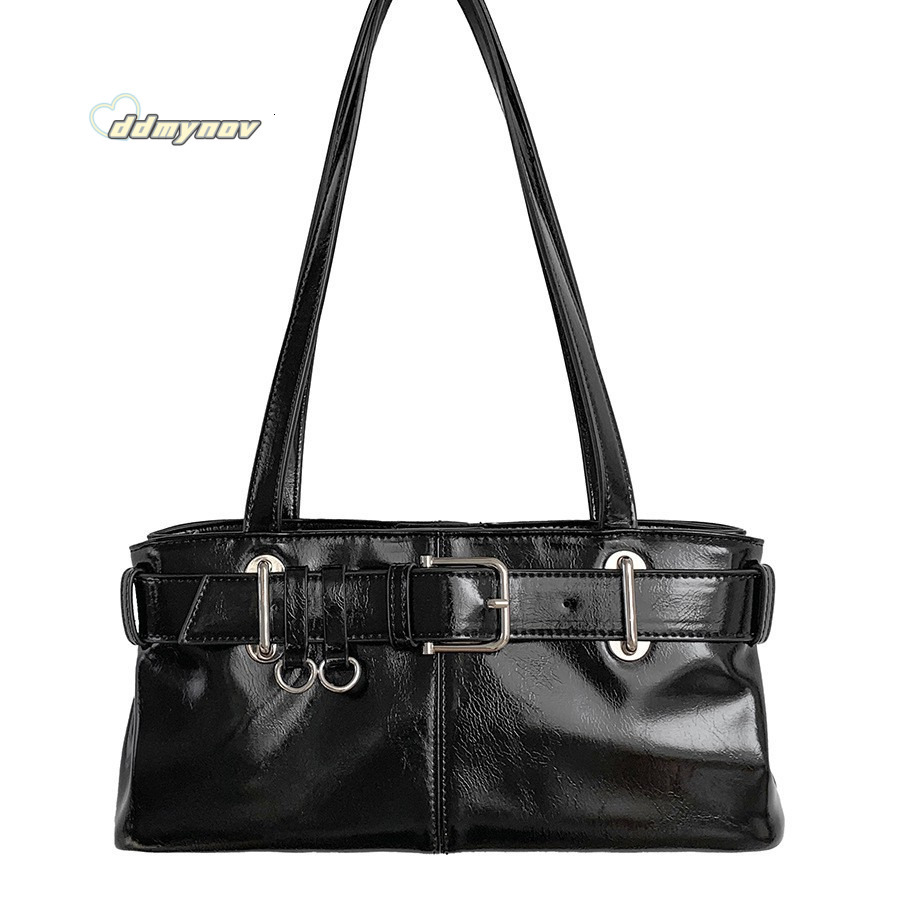 Korean Style New Women's Shoulder Unique Design Underarm High-end Sense Female Niche PU Fashion Handbag Small Square Bag ddmynov