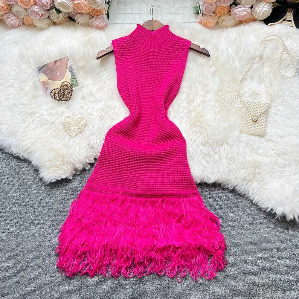 YuooMuoo Women Dress 2025 New Summer Fashion Sexy Openwork Stitching Sleeveless Bodycon Party Dress Korean Lady Beach Dresses XJ250610