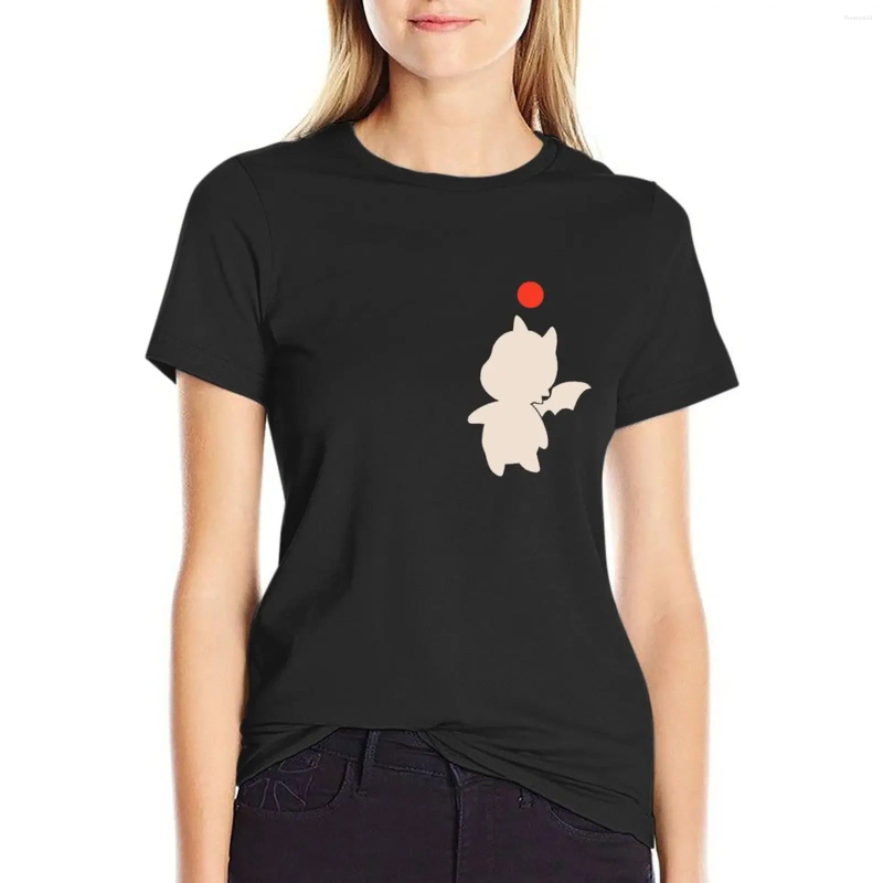 Women's Polos Moogle T-Shirt Blacks Vintage Summer Clothes Funnys Fashion Woman Blouse 2025