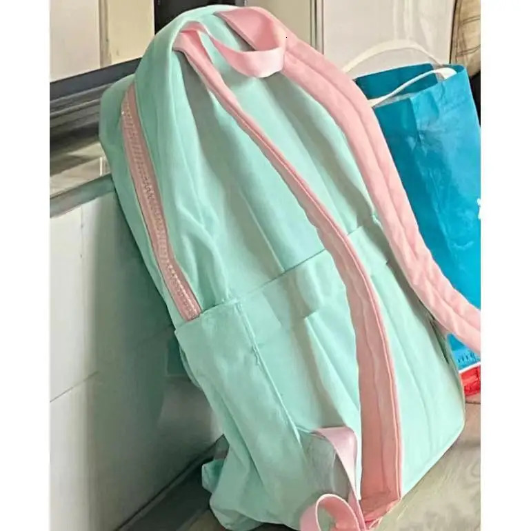 Miyagawa Colored Contrast Backpack High School Students Schoolbag Female Causal Large Capacity Backpacks 250606