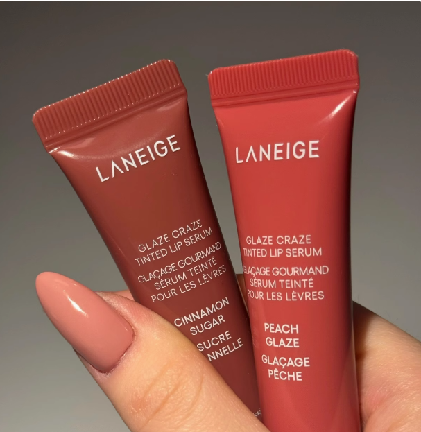 2025 New Colored Laneige Lipstick Peptide Colored Lip gloss 12g Caramel Donut Colored Lip Balm Night Moisturizing Hydrating Lipstick Paste