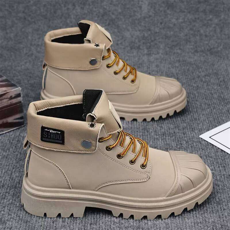 Hot Selling Autumn and Winter Thick Soled Short Boots, Men's Couple's Leather Custom Boots Casual Shoes