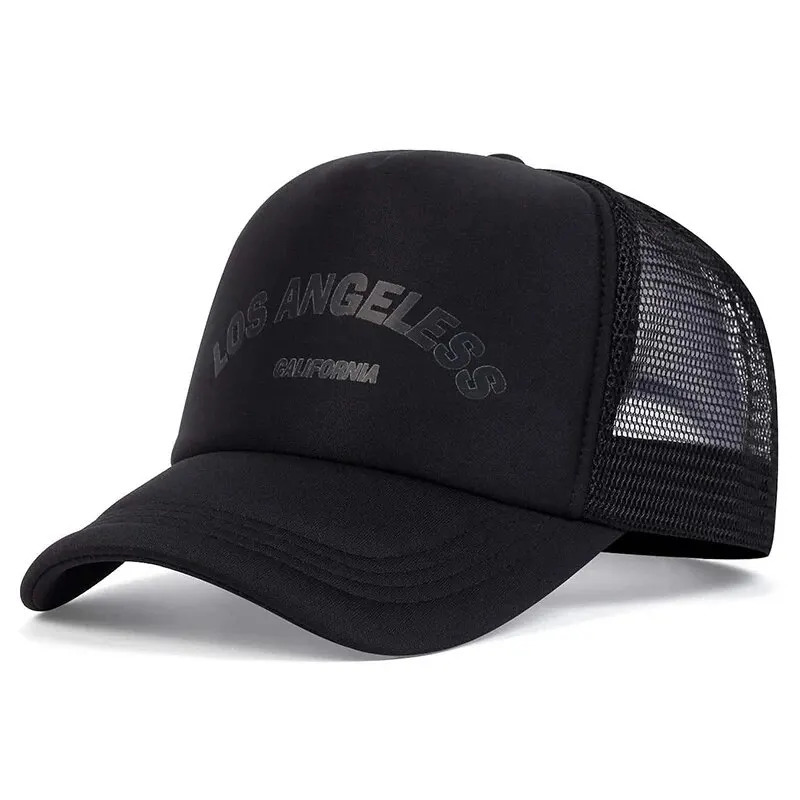 Men Women LOS ANGELES Baseball Cap Fashion Summer Breathable Mesh Caps Hats Unisex Trucker Caps Hip Hop Caps Gorras 250610