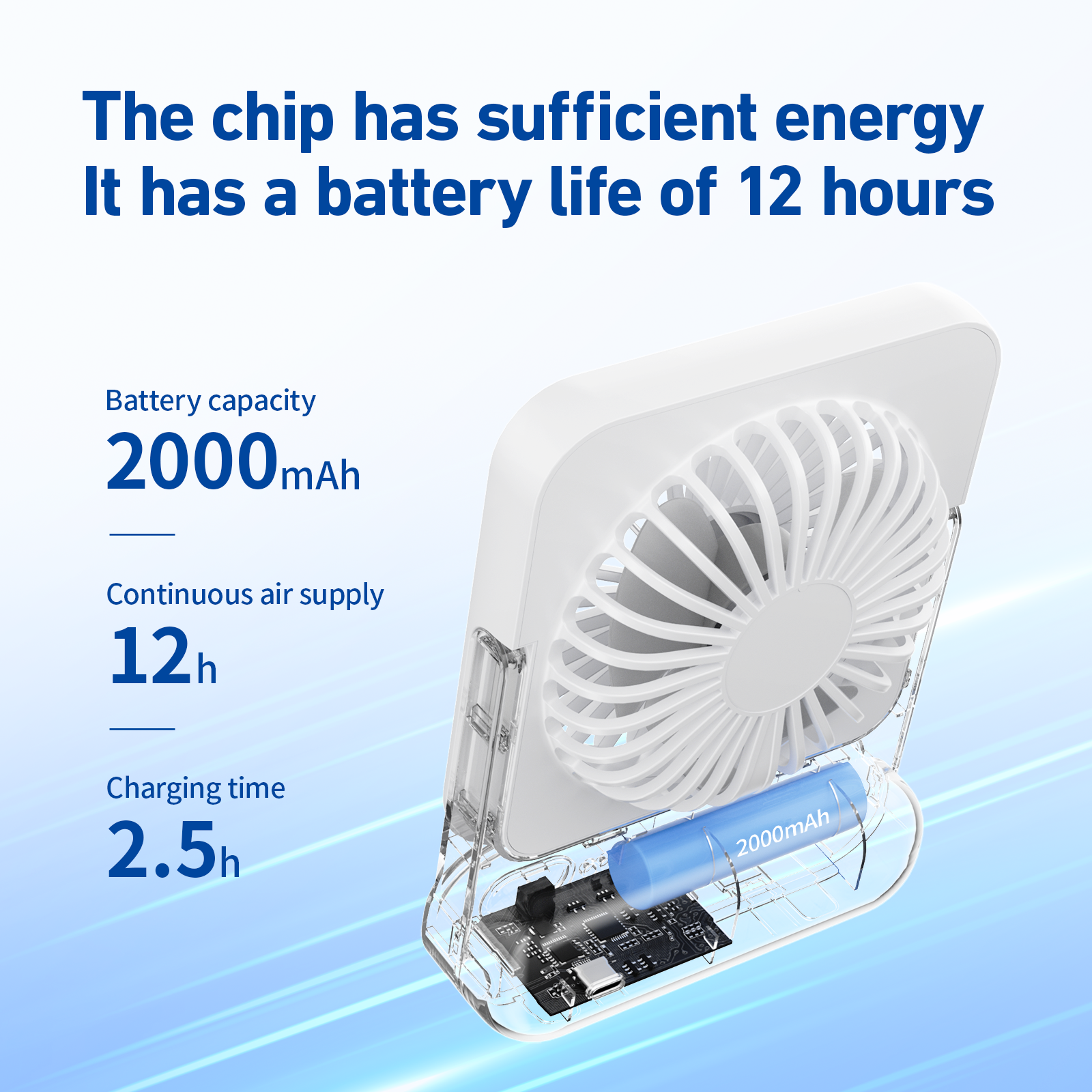 Portable Mini Fan - 3-Speed USB Rechargeable, Quiet Operation & Adjustable Angle, Desktop/Handheld Cooling Fan for Home, Office & Outdoor Summer Use