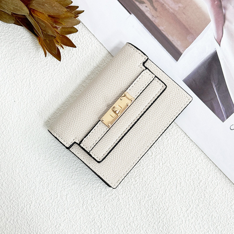 Free Shipping 2025 New Designer Bag Women's Solid Color High-end Card Bag Compact Large Capacity Multi Slot Wallet Exquisite And Practical Zero W